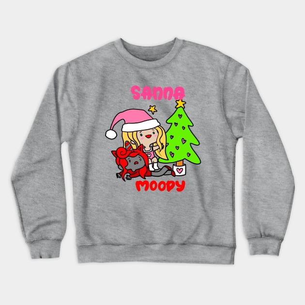 Sanna Moody Christmas Tree Crewneck Sweatshirt by Sketchy